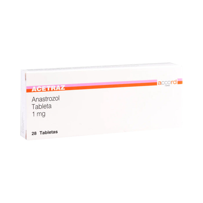 Acetraz Anastrozol 1 mg Caja Con 28 Tabletas
