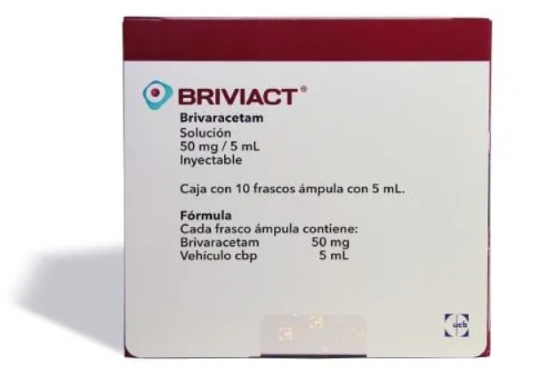 BRIVIACT - Solución 50mg / ml inyectable 10 frascos ámpula con 5 ml