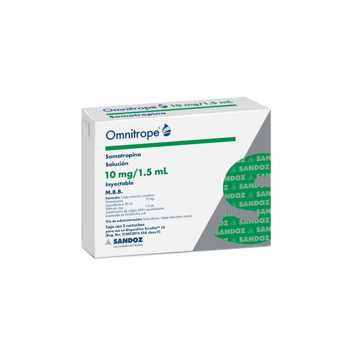 OMNITROPE 10 MG x 5 CARTUCHO