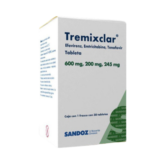 TREMIXCLAR - EFAVIRENZ, EMTRICITABINA, TENOFOVIR TABLETA 600mg, 200mg, 245mg