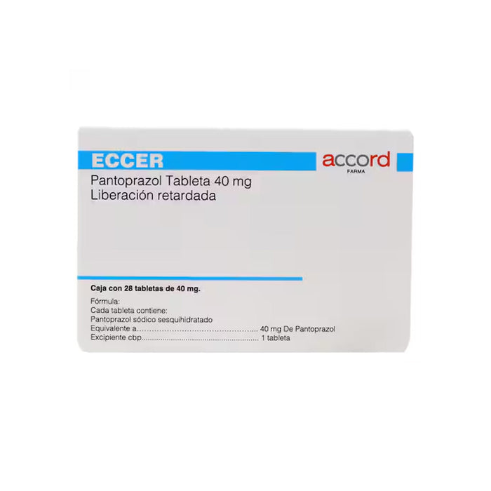 Eccer Pantoprazol 40 mg 28 tabletas