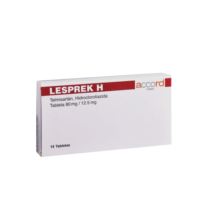 Telmisartán Hidroclotizada LESPREK H 80 mg / 12.5 mg de 14 tabletas